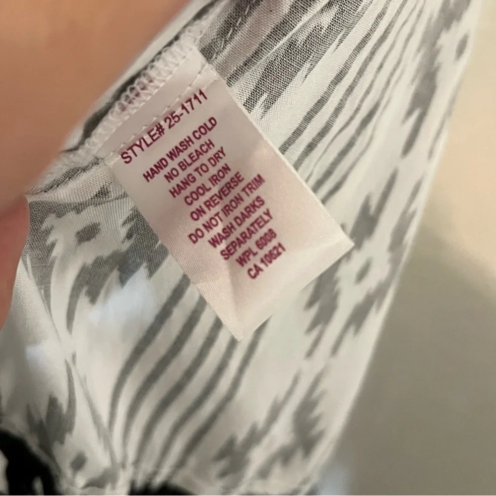 Panhandle Black and White Aztec Western Fringe Kimono Duster Cardigan rodeo - Picture 12 of 12